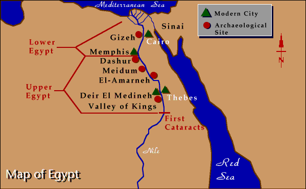 egyptian civilization map